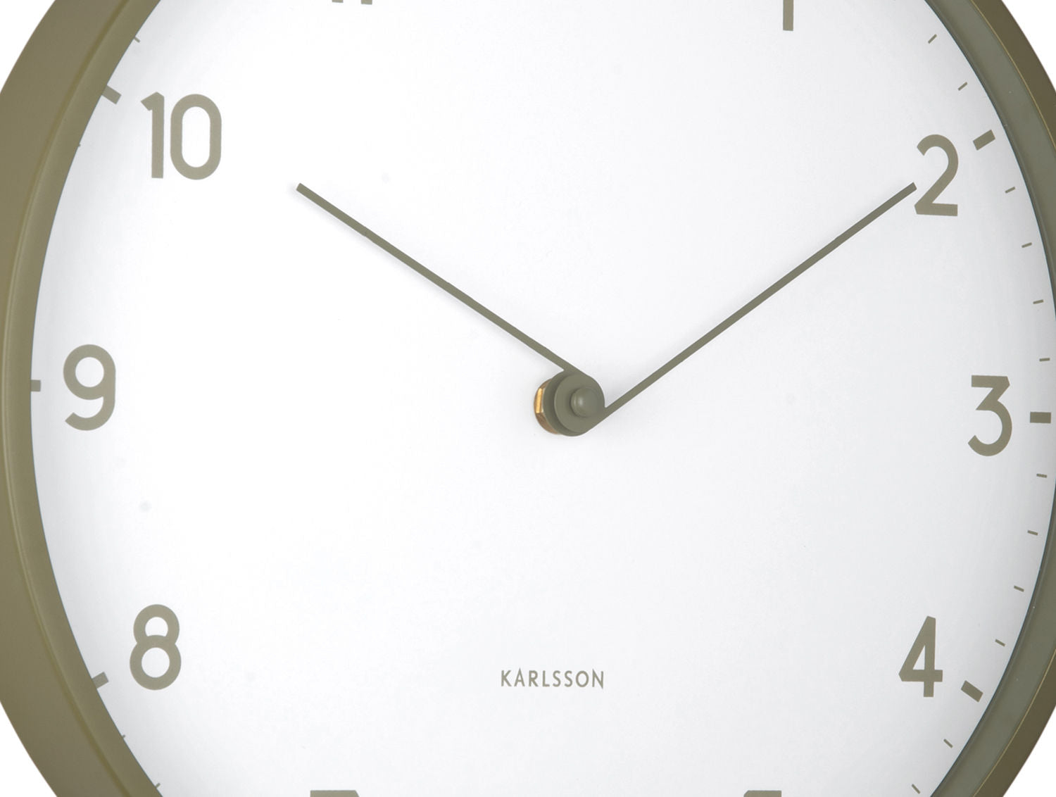 Karlsson Wall clock Sencillez army green