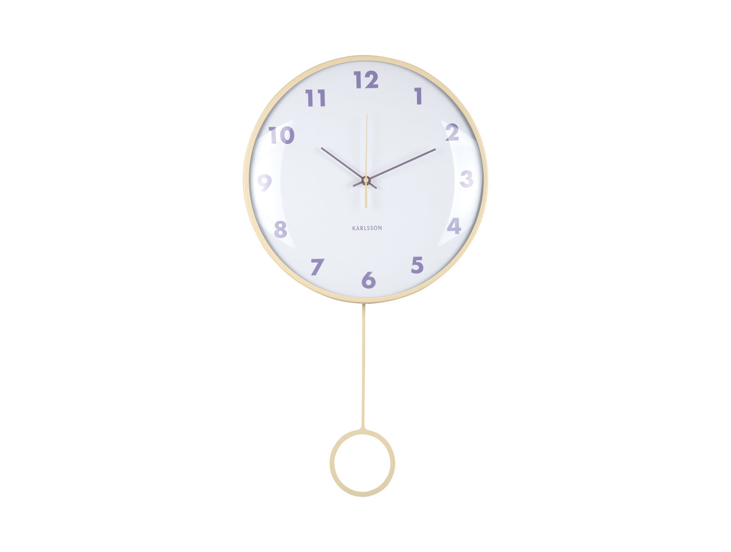 Karlsson Wall clock Cheeky Dome pendulum soft yellow