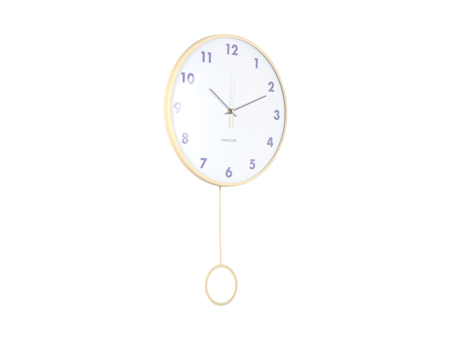 Karlsson Wall clock Cheeky Dome pendulum soft yellow