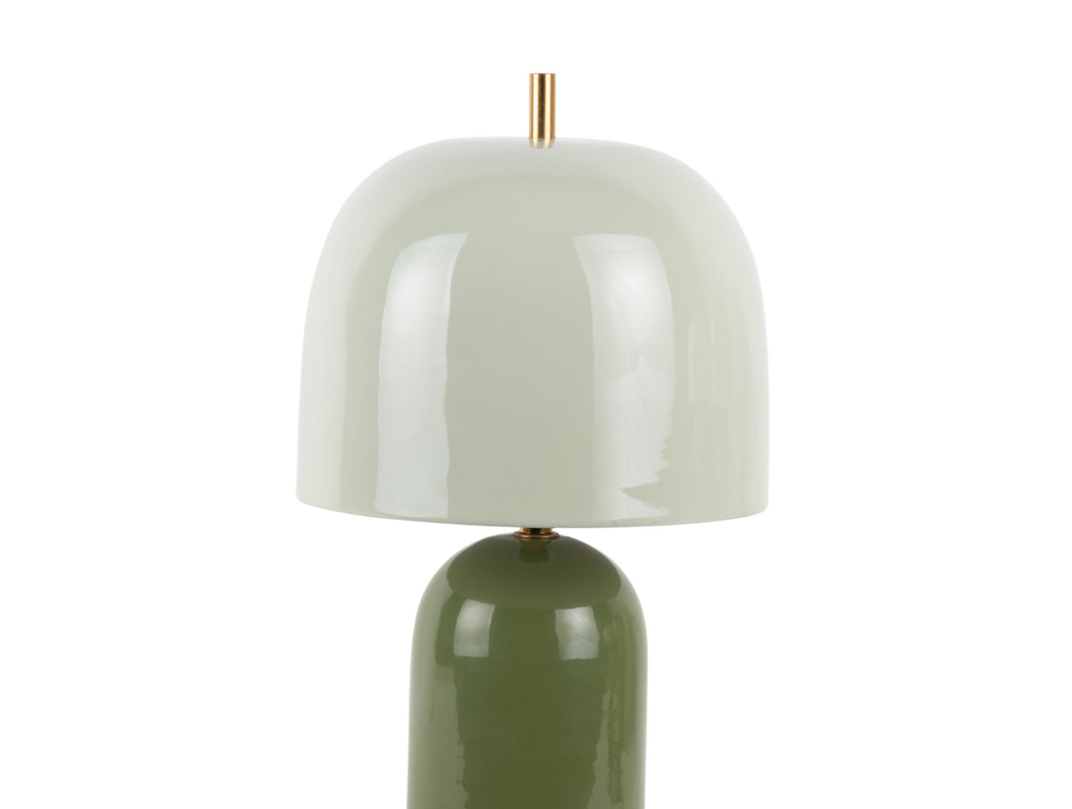Leitmotiv Bordlampe Rico emalje junglegrøn m. grå jade