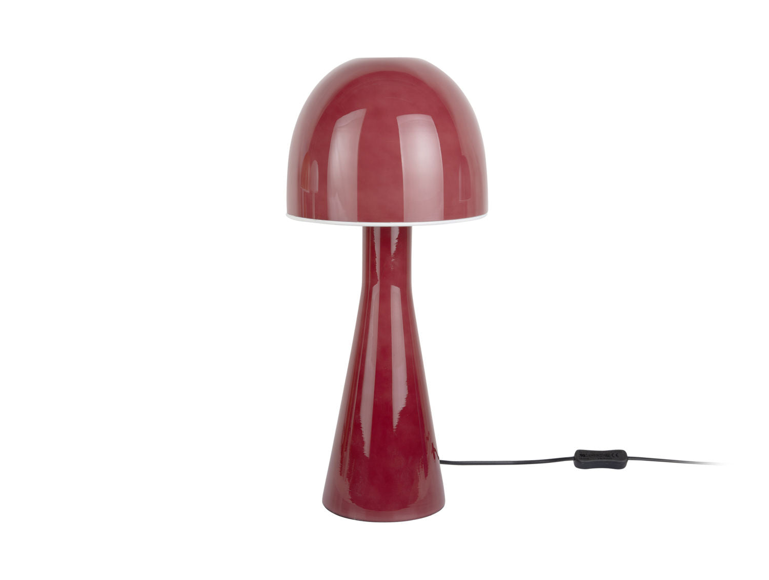 Leitmotiv Bordlampe Bombin glas rose tan