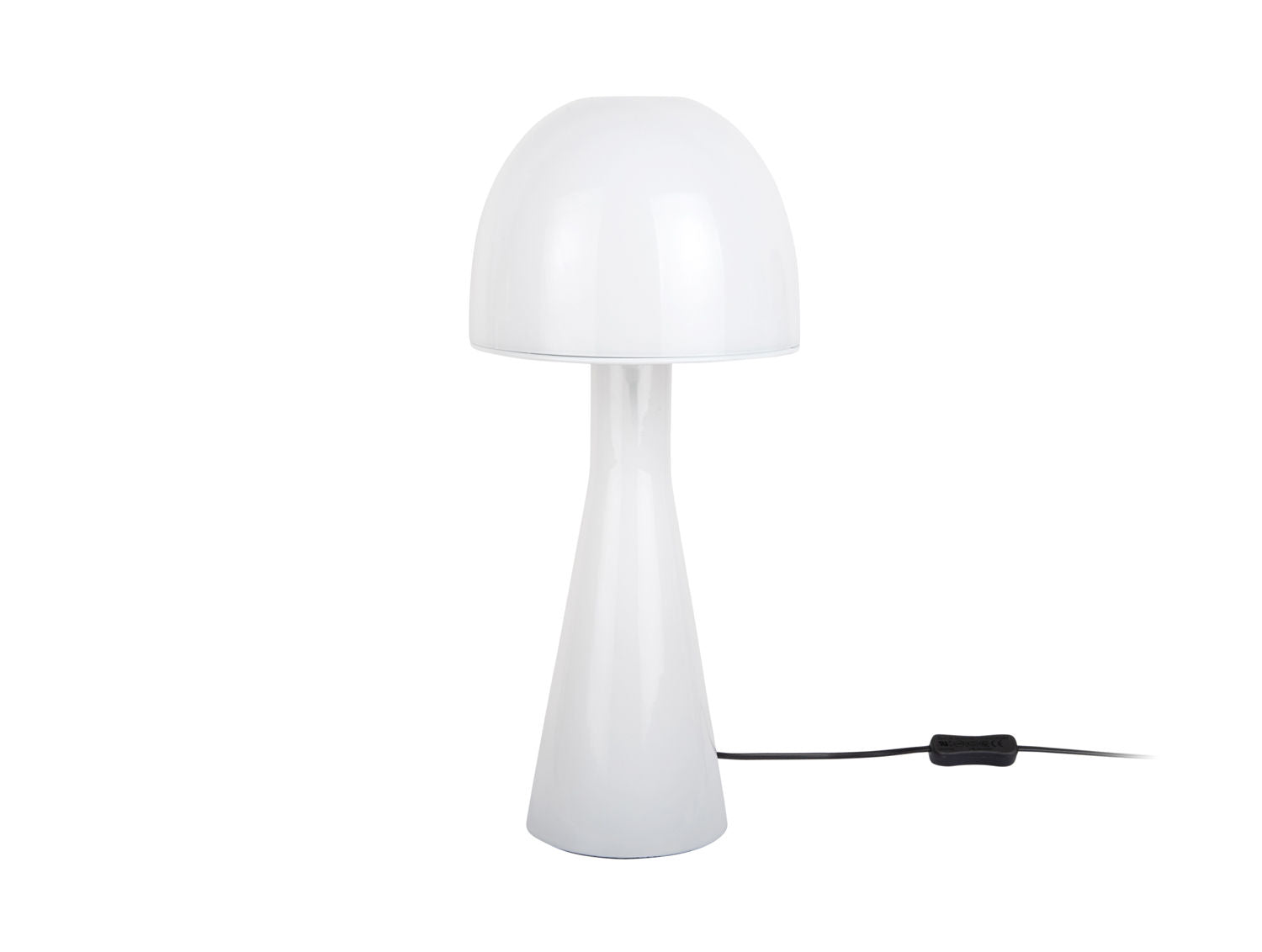 Leitmotiv Bordlampe Bombin glas hvid