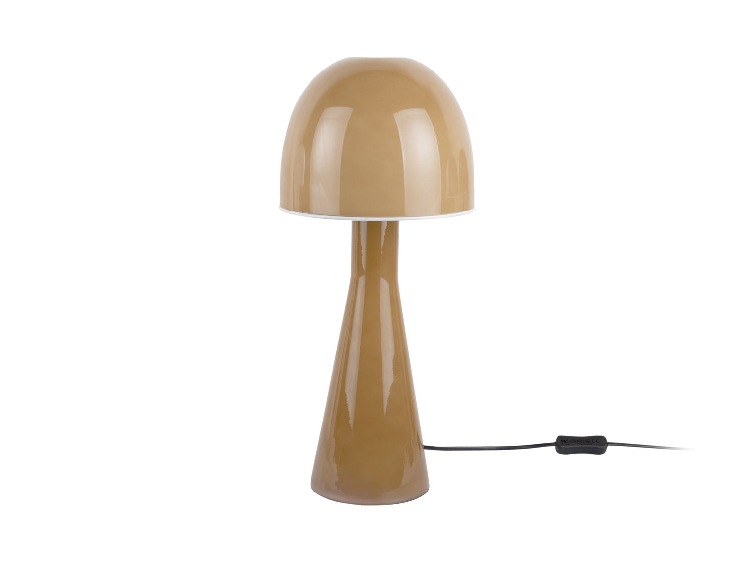 Leitmotiv Bordlampe Bombin glas okkergul