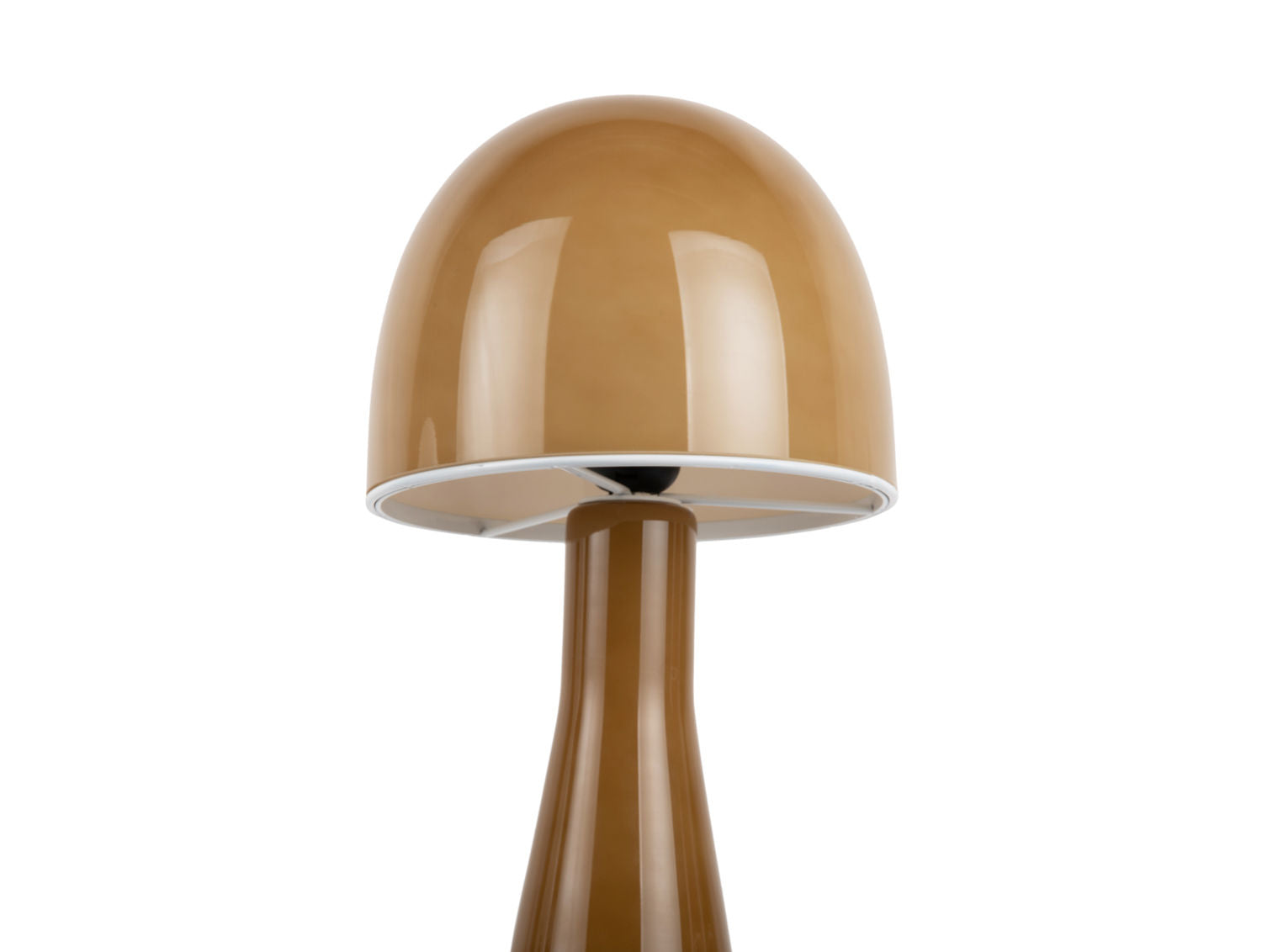 Leitmotiv Bordlampe Bombin glas okkergul