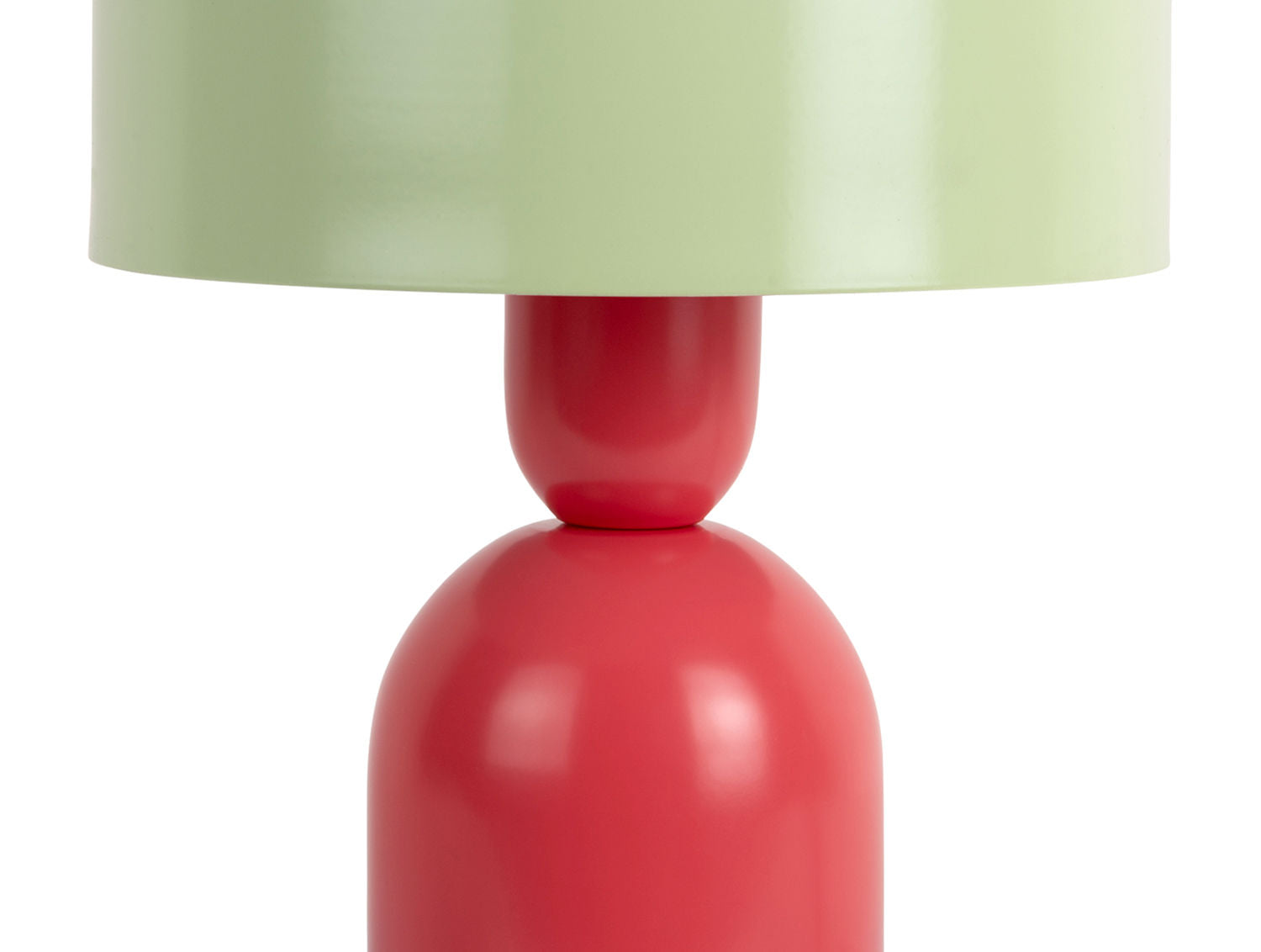 Leitmotiv Bordlampe Double Funky scarlet red m. blød grøn
