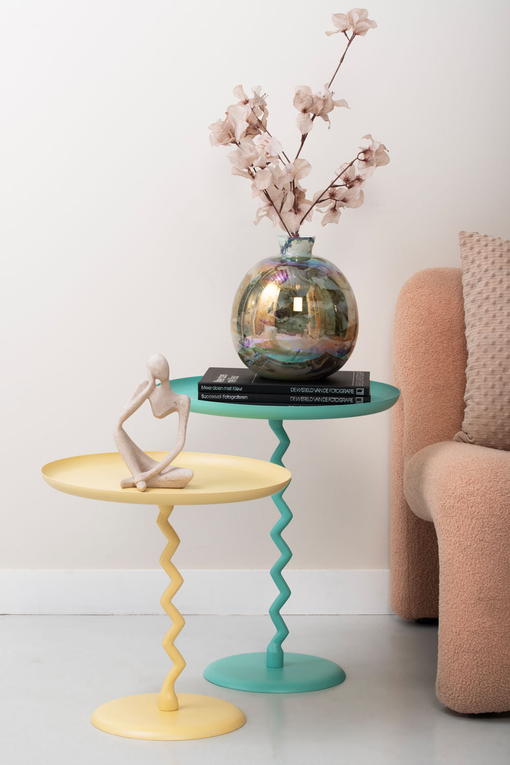 Leitmotiv Side table Zig Zag medium soft yellow