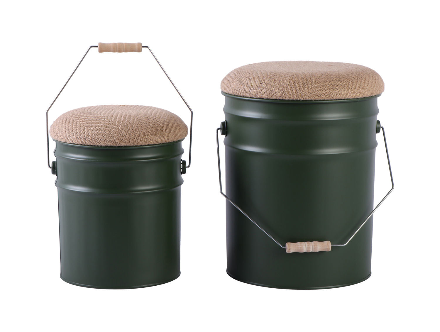 Leitmotiv Taburet sæt Buckets jungle green