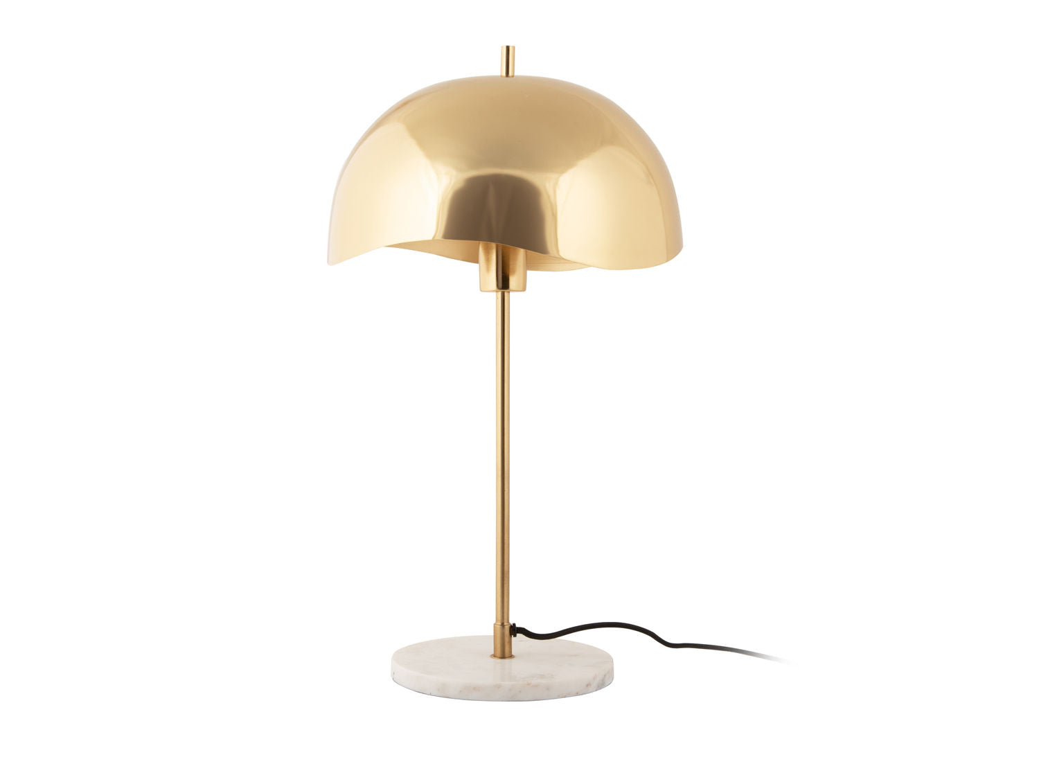 Leitmotiv Bordlampe Waved Dome børstet forgyldt