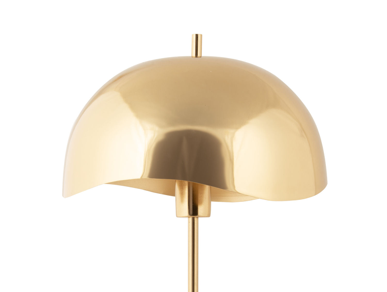 Leitmotiv Bordlampe Waved Dome børstet forgyldt