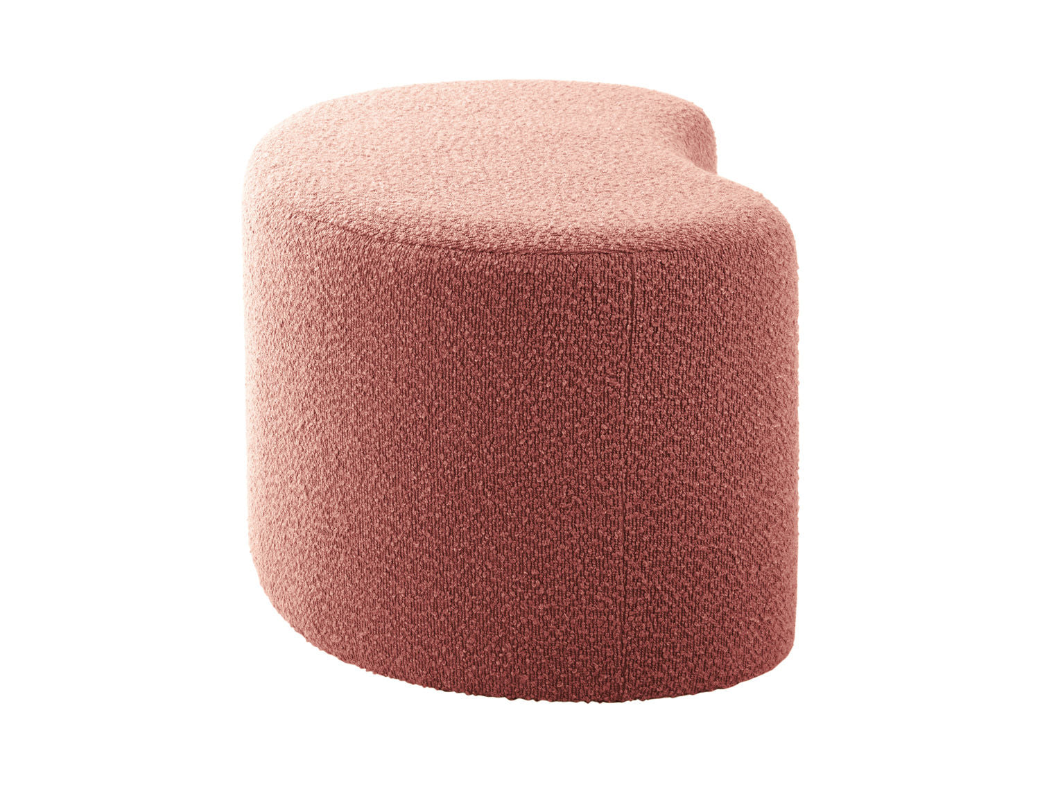 Leitmotiv Puf Ada wave bouclé falmet pink