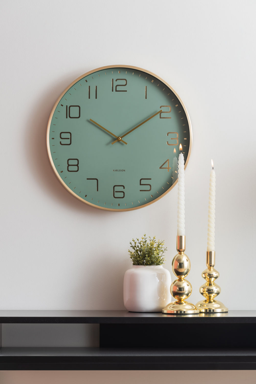 Karlsson Vægur Elegance Glow junglegrøn
