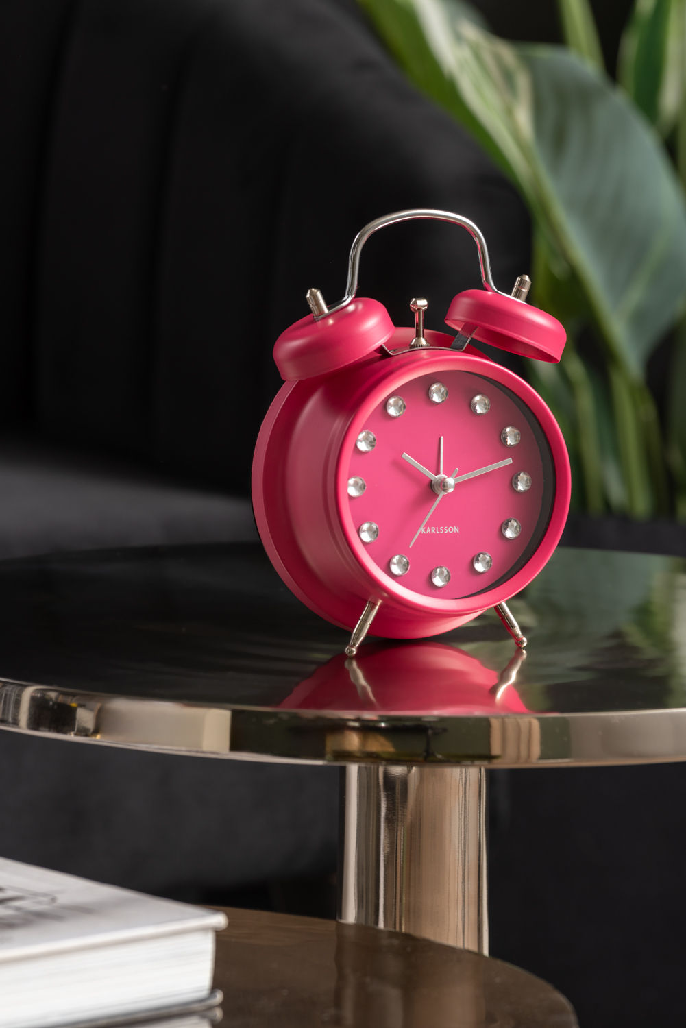 Karlsson Vækkeur Glam Diamonds mørk pink