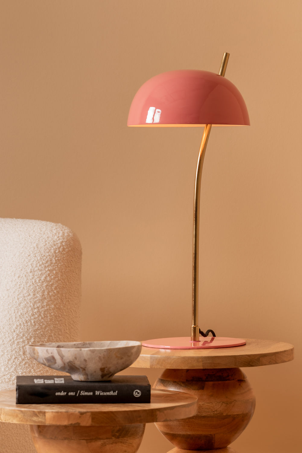 Leitmotiv Bordlampe Vivo emalje rose tan