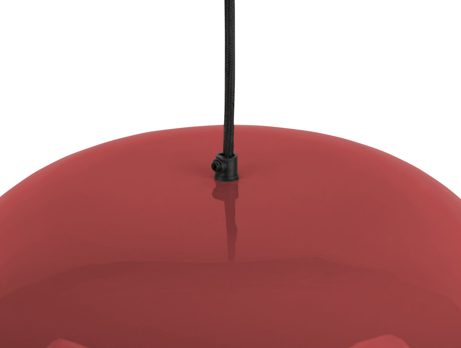 Leitmotiv Pendant lamp Dome enamel red ochre