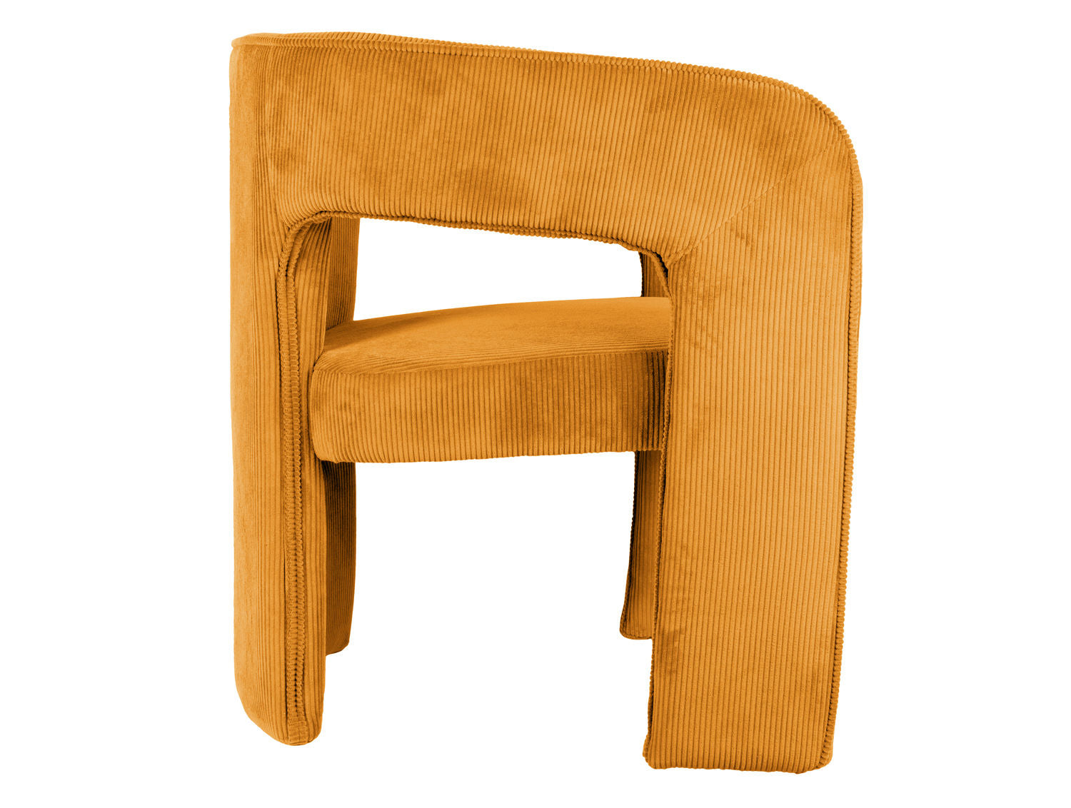 Leitmotiv Stol Vigor fløjlsbuks okkergul