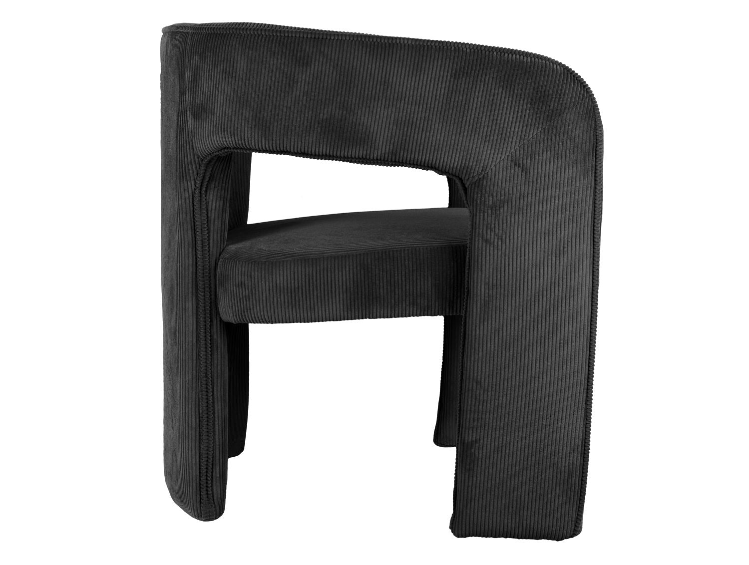 Leitmotiv Stol Vigor fløjlsbuks sort