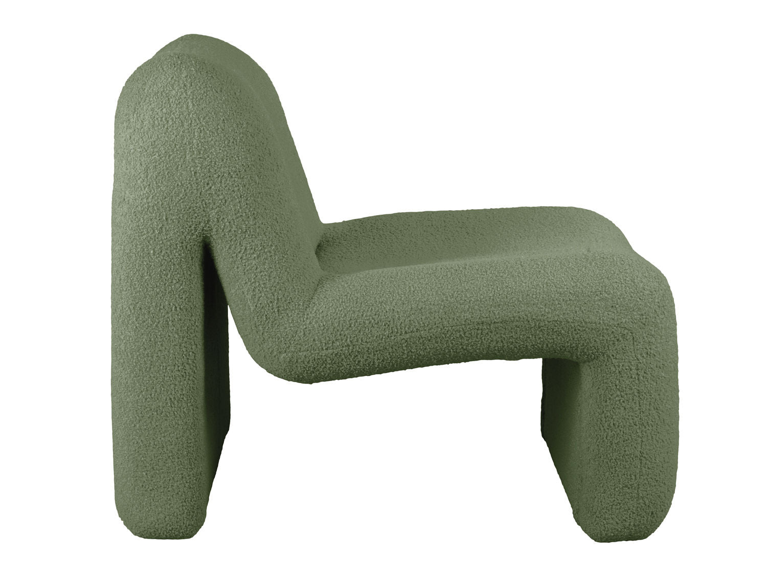 Leitmotiv Stol Fuerza teddy curl mosgrøn