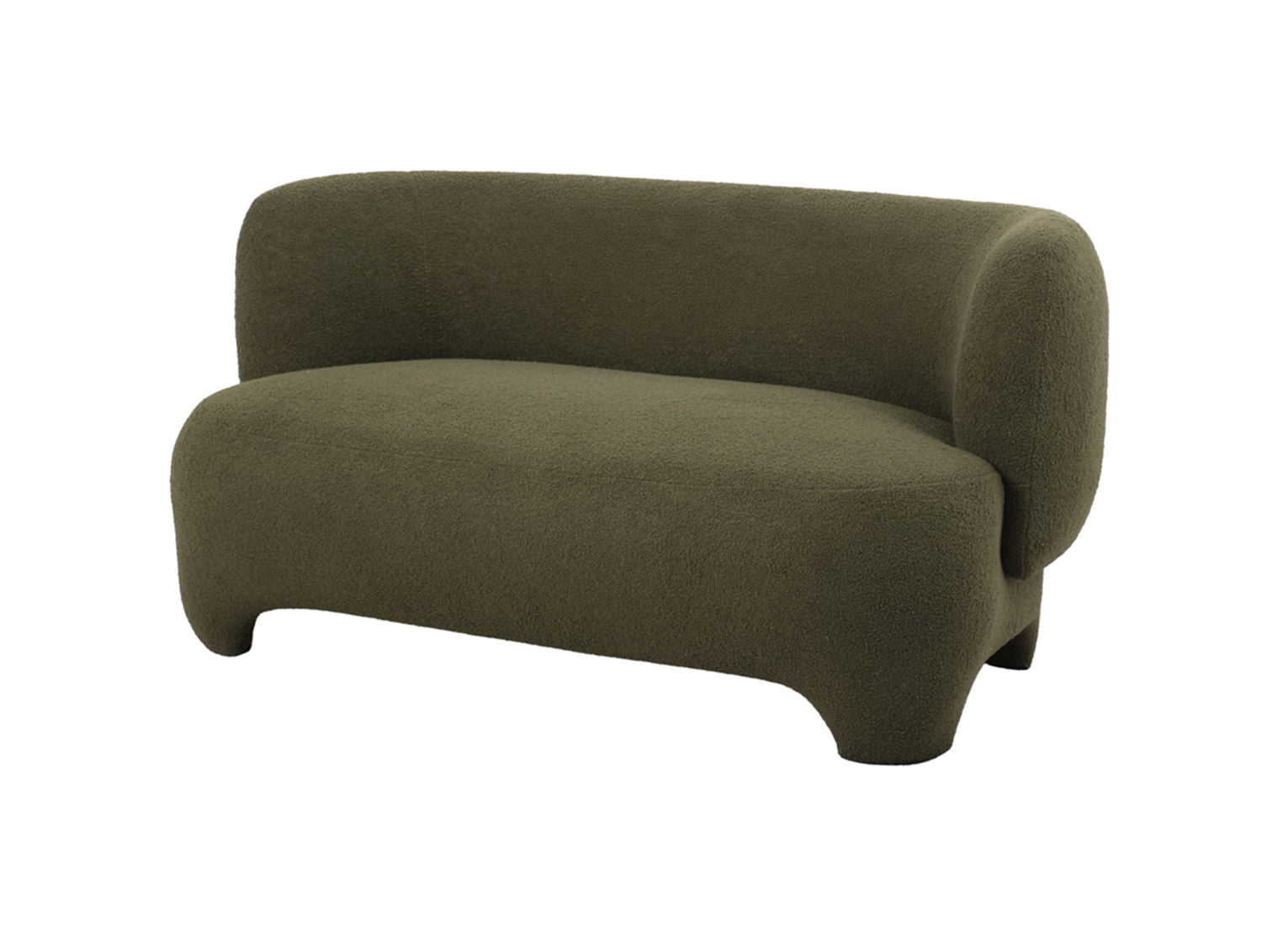 Leitmotiv Sofa Ardor teddy curl mosgrøn