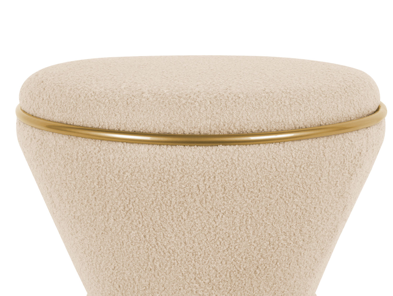 Leitmotiv Puf Gustar teddy curl sandbrun