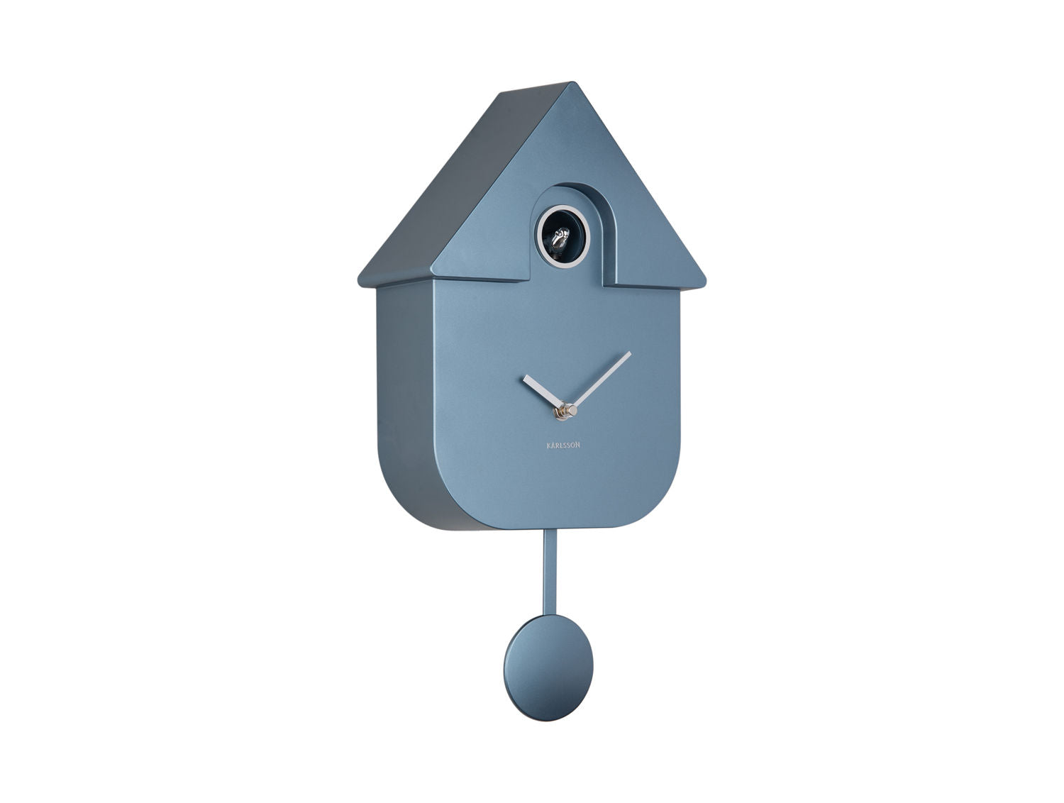 Karlsson Vægur Modern Cuckoo ABS metallic mørkeblå