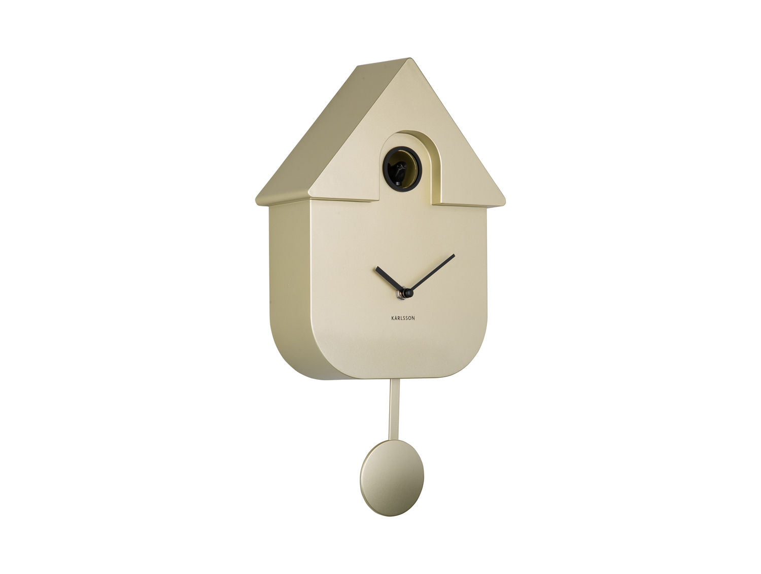 Karlsson Vægur Modern Cuckoo ABS metallic guld