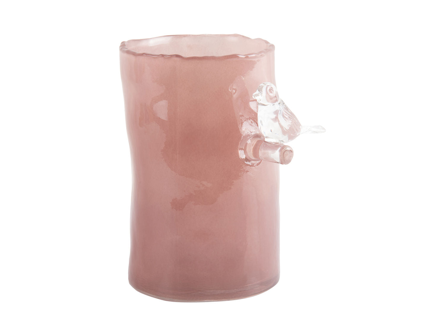 Present Time Vase Bird On Branch lille blød pink
