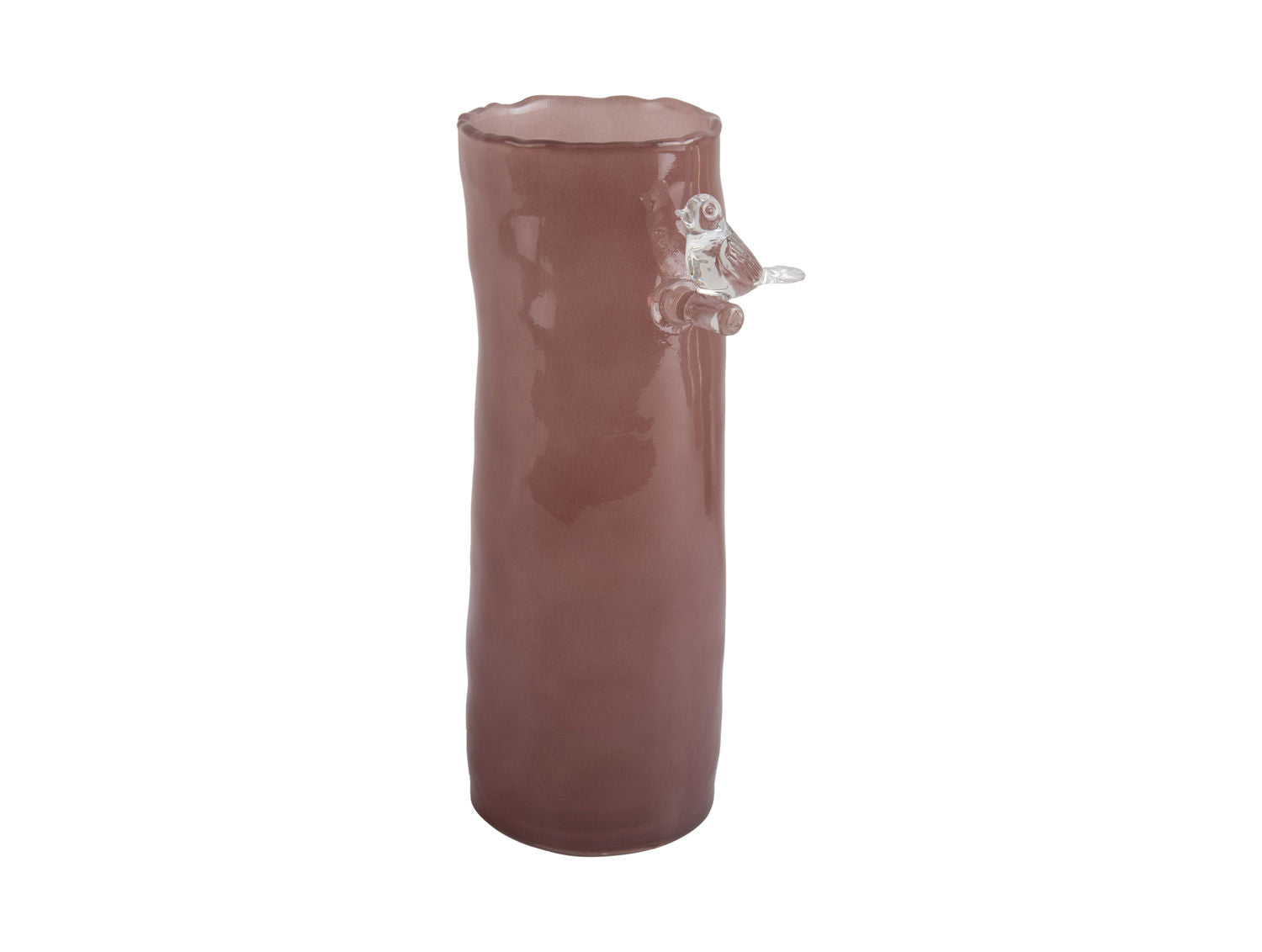 Present Time Vase Bird On Branch stor blød pink