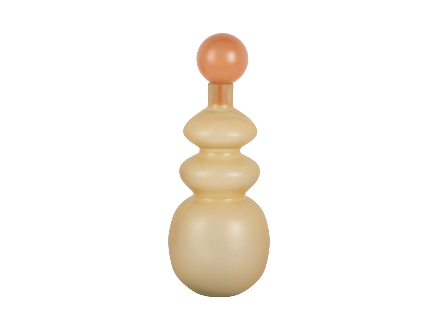 present time Vase Alegre Anillo soft yellow w. peach orange