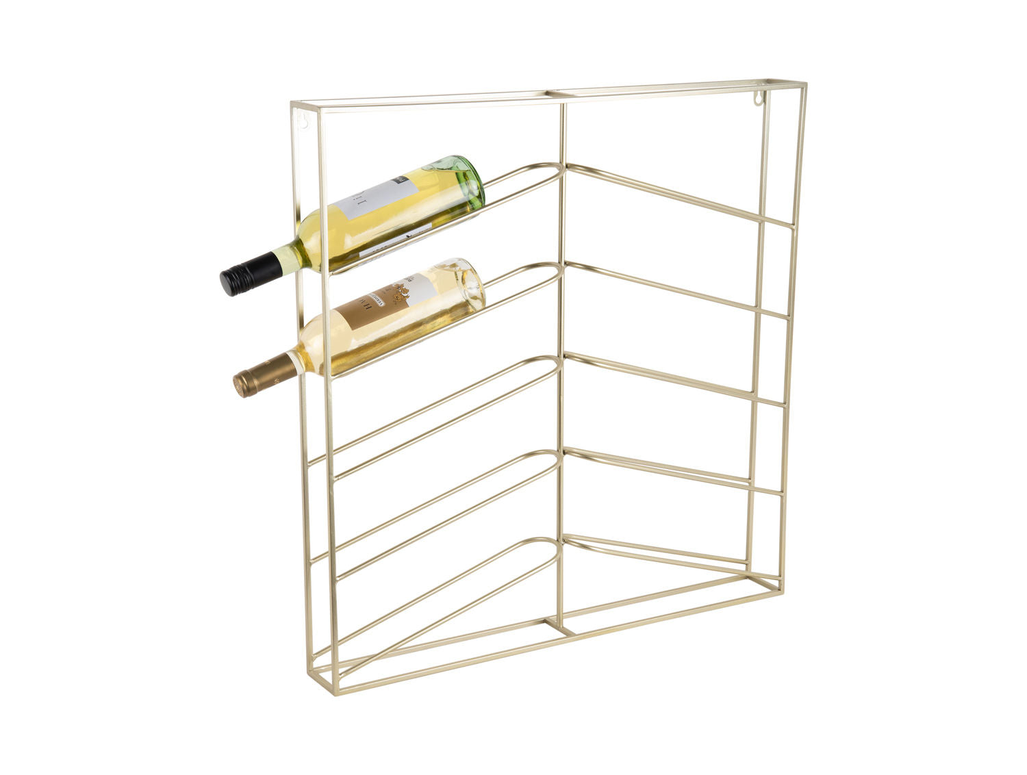present time Wine rack Cuadro metal painted gold