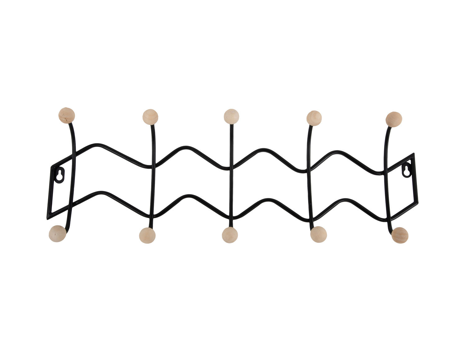Present Time knagerække Double Zig Zag sort