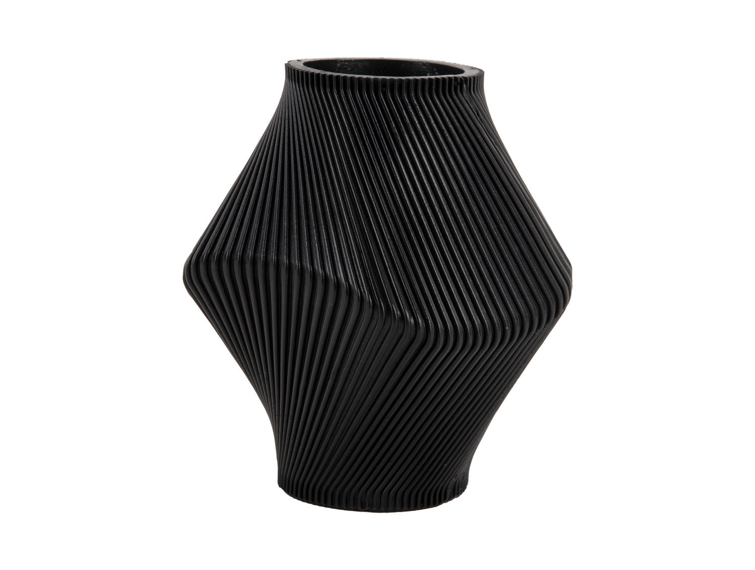 nuværende Vase Twisted Rib sort