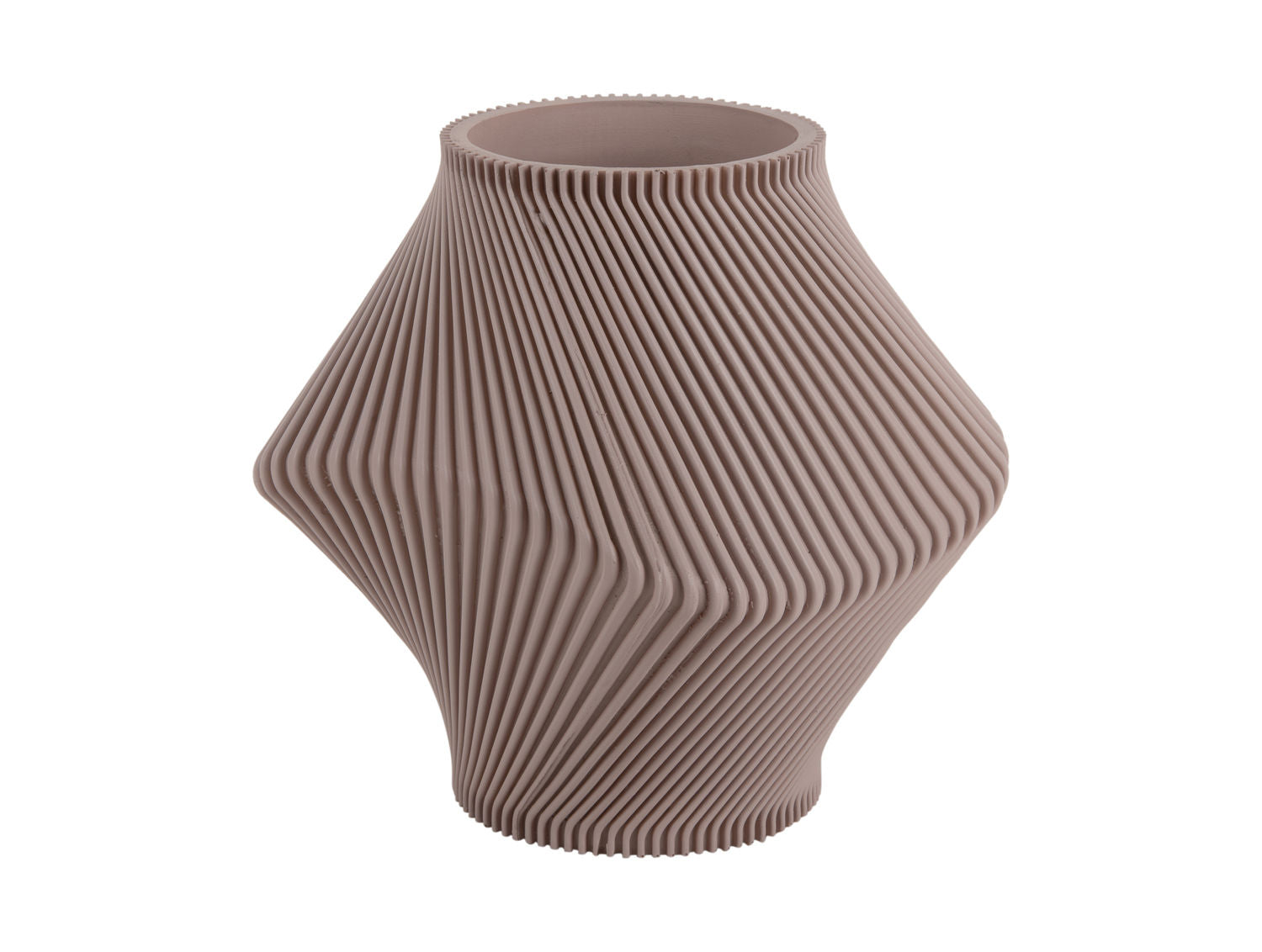 Present Time Vase Twisted Rib varm grå