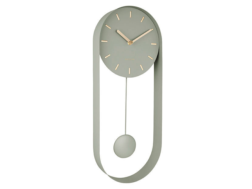 Karlsson Vægur Pendulum Charm stål junglegrøn