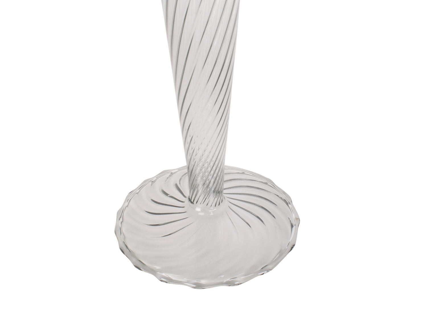 Present Time Lysestage Swirl glas klar stor