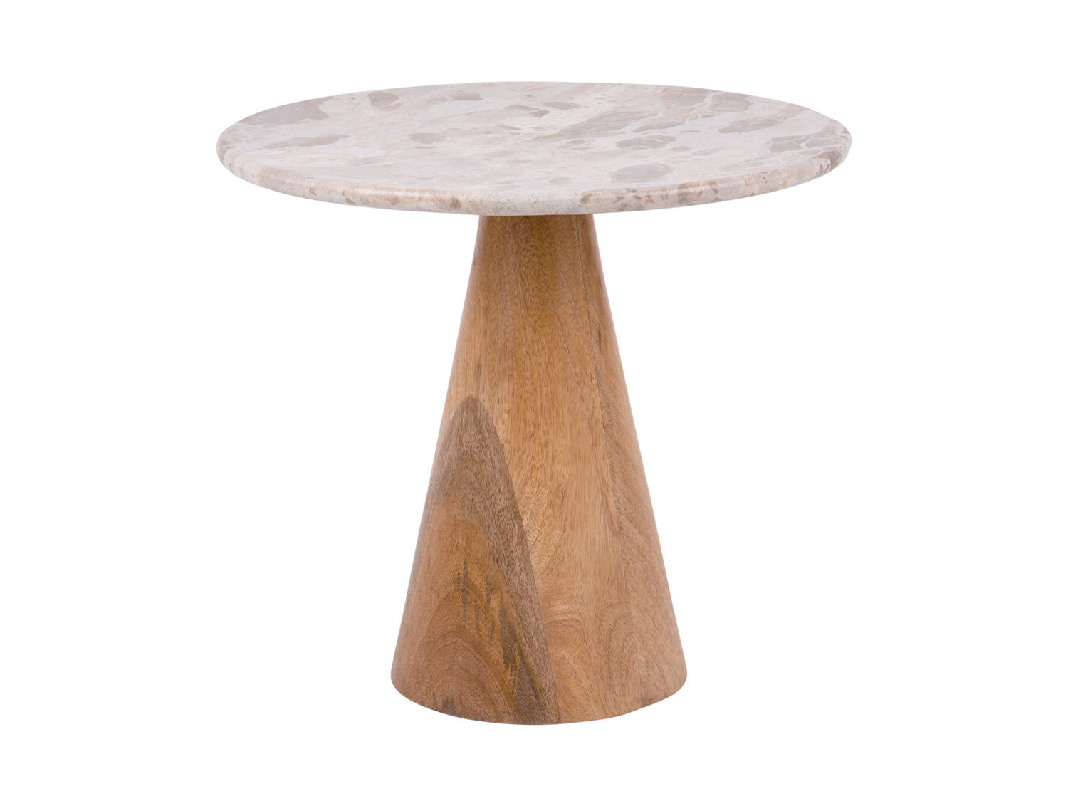 Leitmotiv Table Force bred marmorbrun base af mangotræ