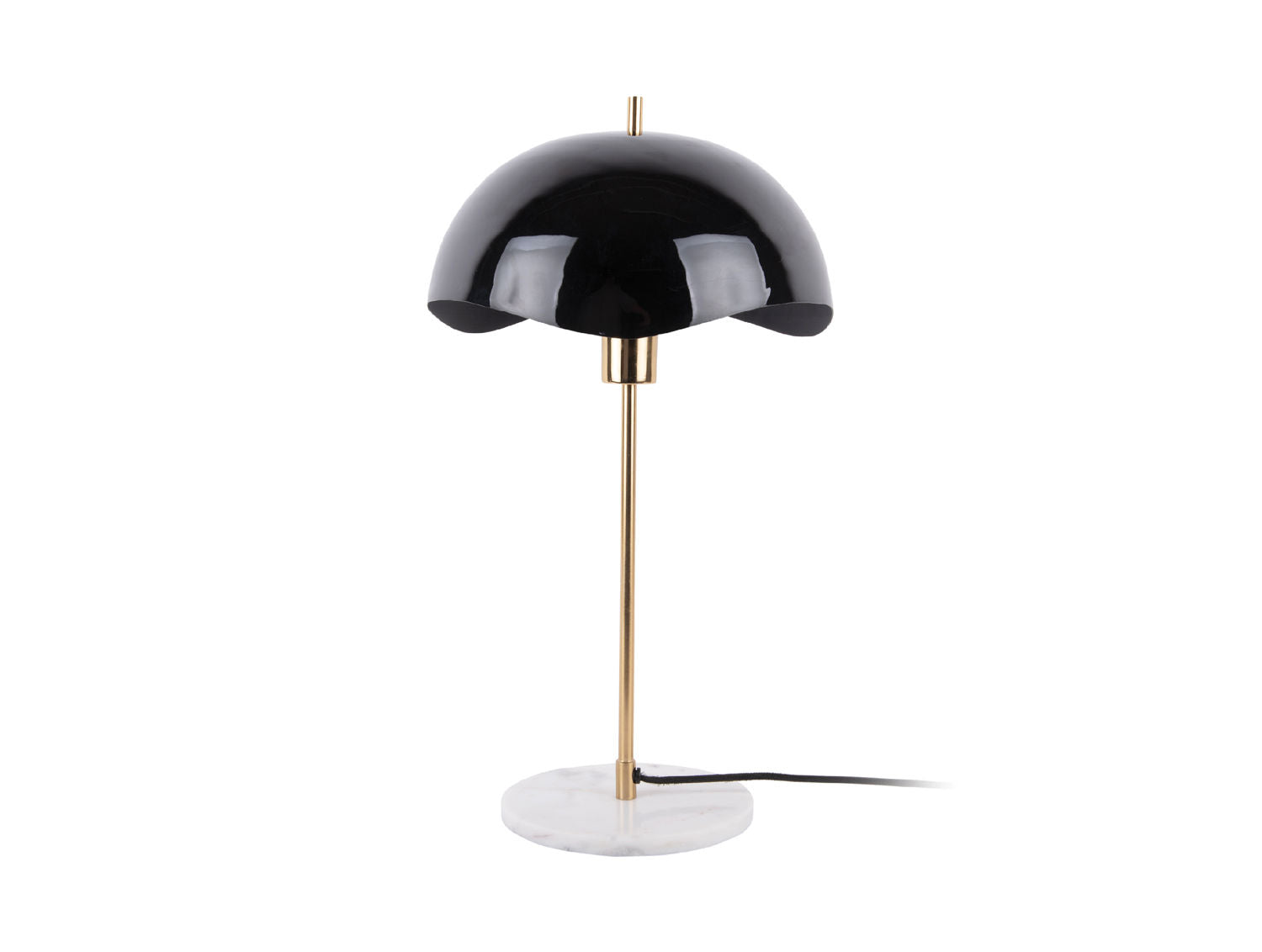 Leitmotiv Bordlampe Waved Dome emalje sort