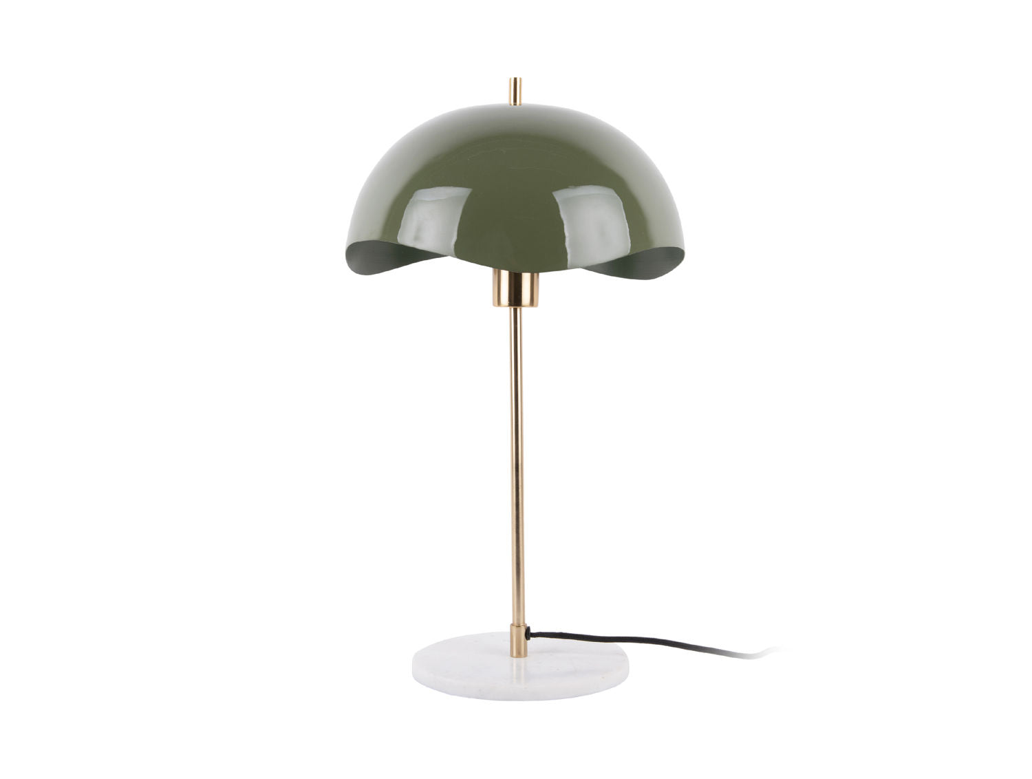 Leitmotiv Bordlampe Waved Dome emalje junglegrøn