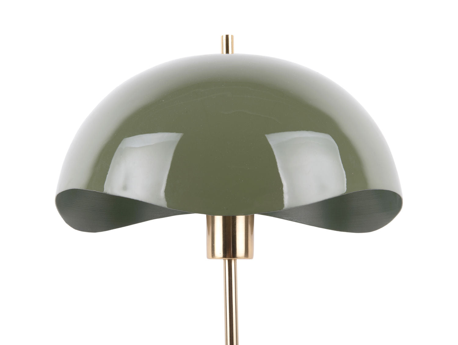 Leitmotiv Bordlampe Waved Dome emalje junglegrøn