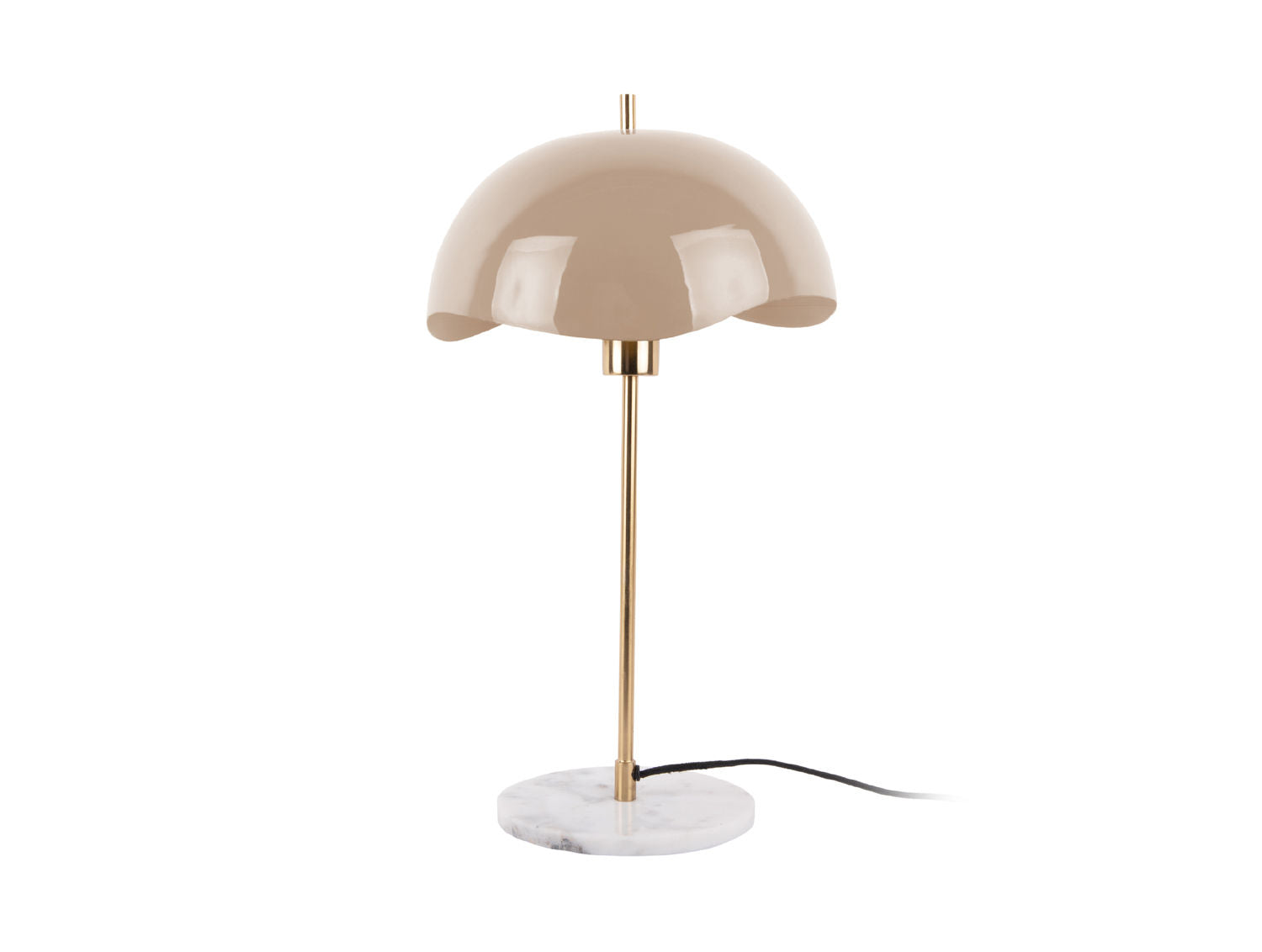 Leitmotiv Bordlampe Waved Dome emalje blød brun