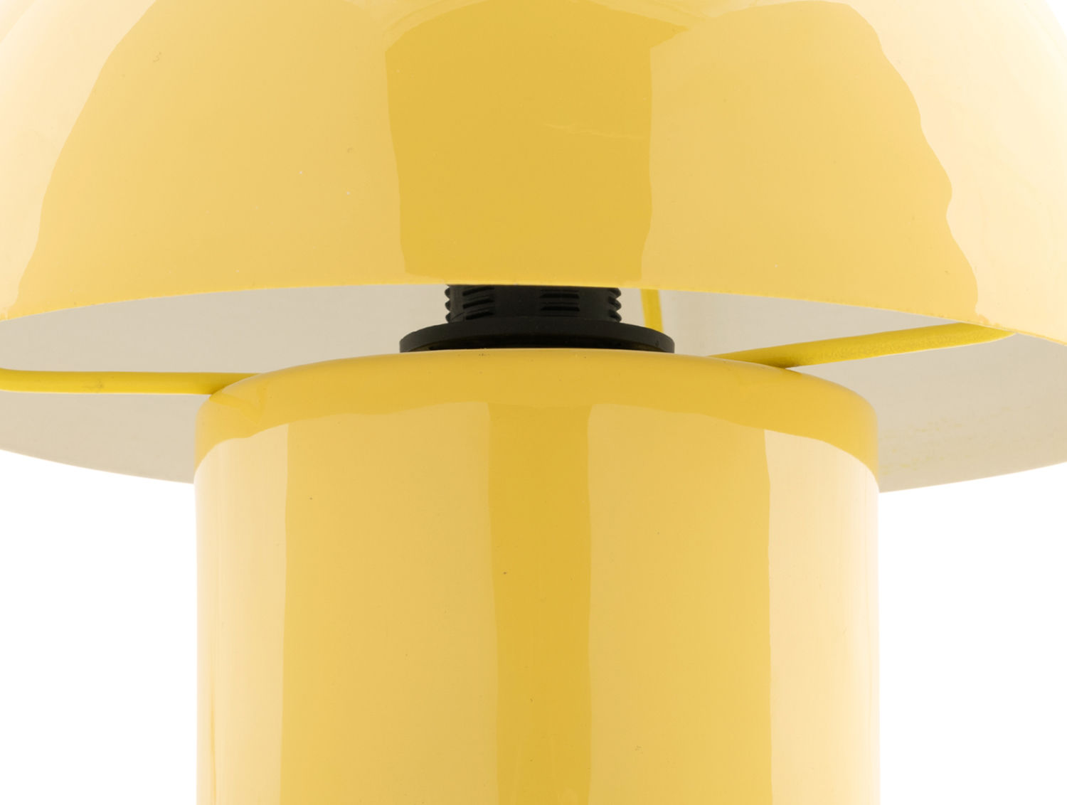 Leitmotiv Bordlampe Fat Mushroom Mini emalje lys gul