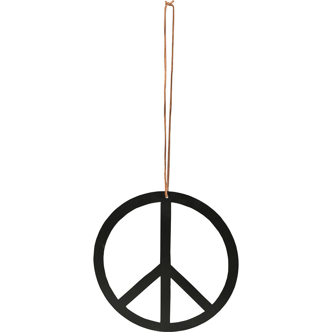 Trademark Living Peace tegn i lædersnor - large