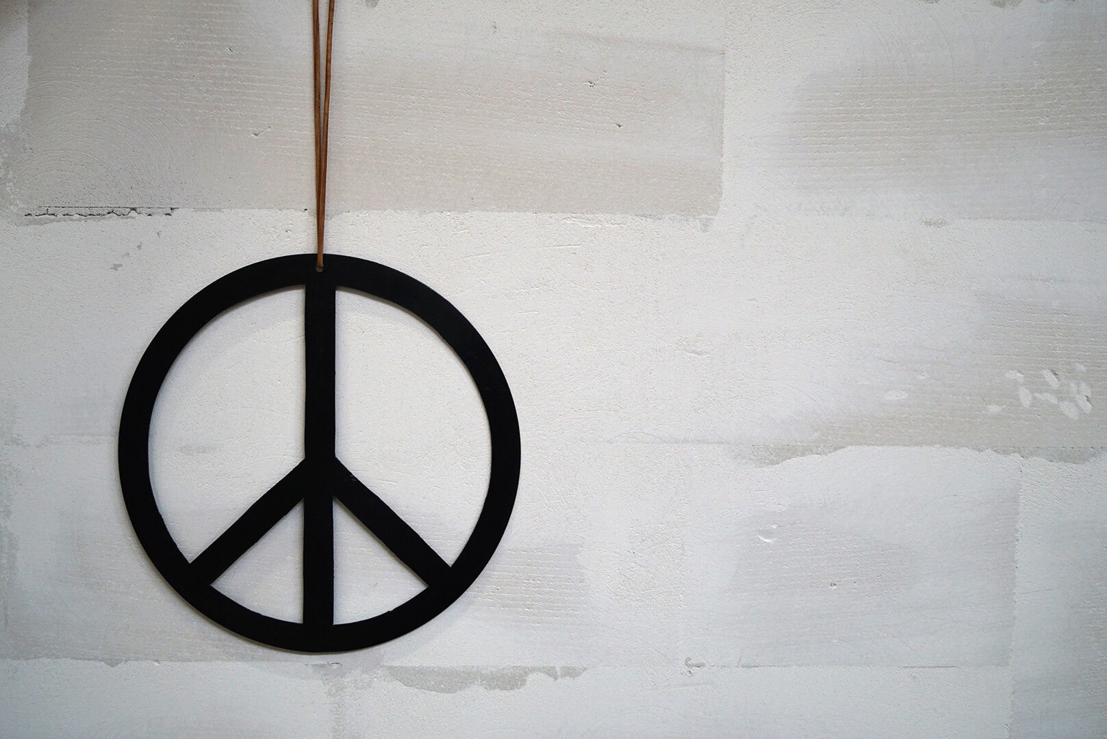 Trademark Living Peace tegn i lædersnor - large