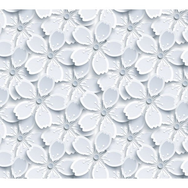 Selvklæbende folie white flowers 45x200 cm