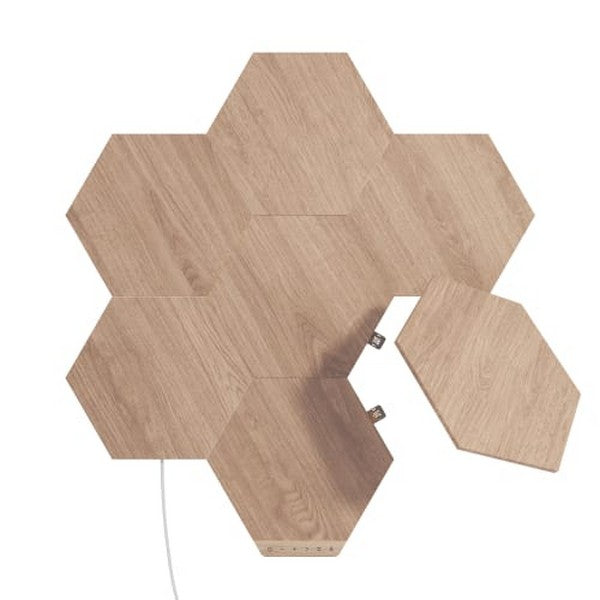 Nanoleaf Element trælook Hexagon starter kit 7 paneler