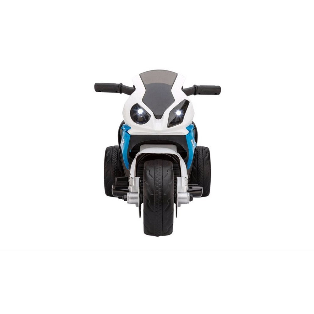 BMW S1000 motorcykel 6V med lædersæde blå
