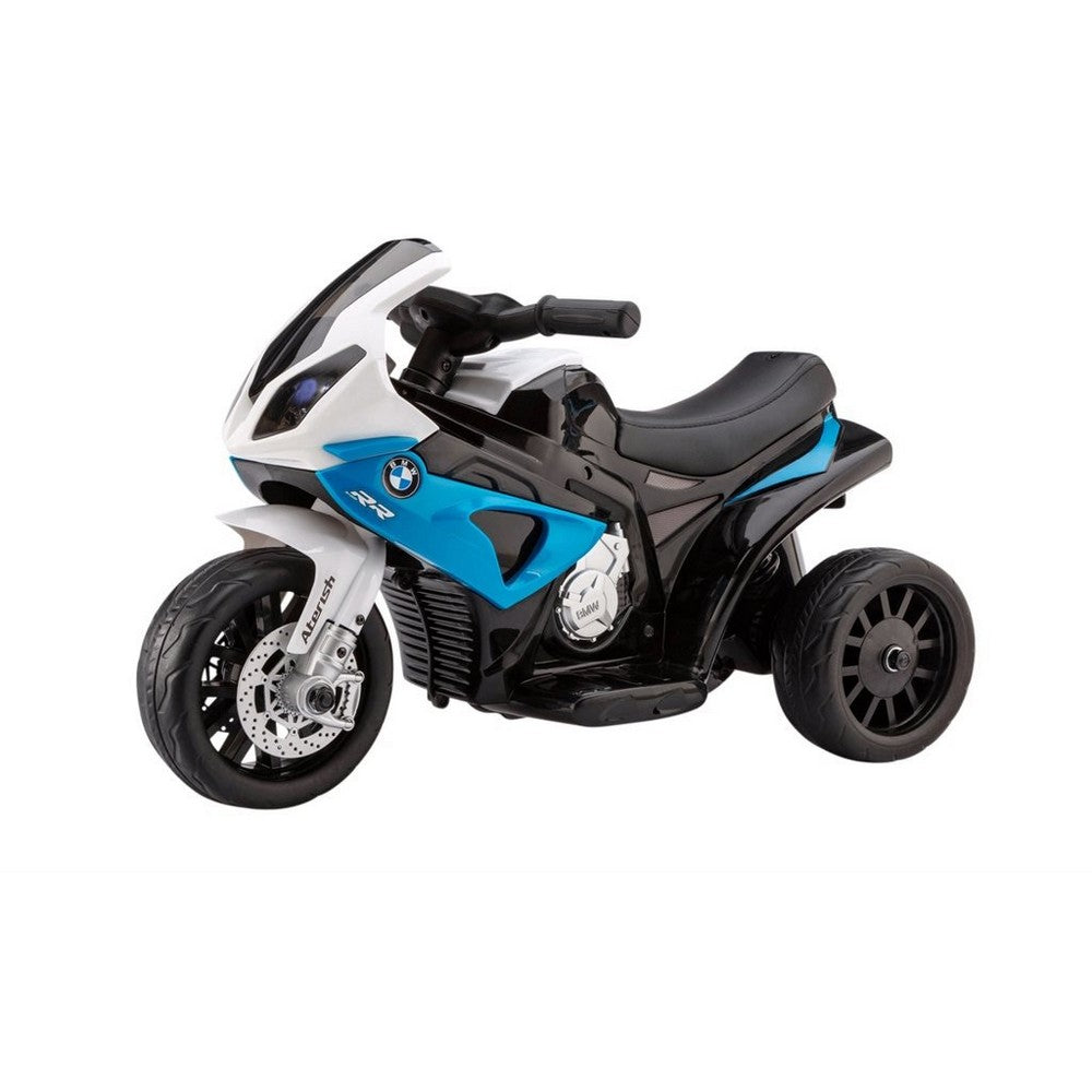 BMW S1000 motorcykel 6V med lædersæde blå