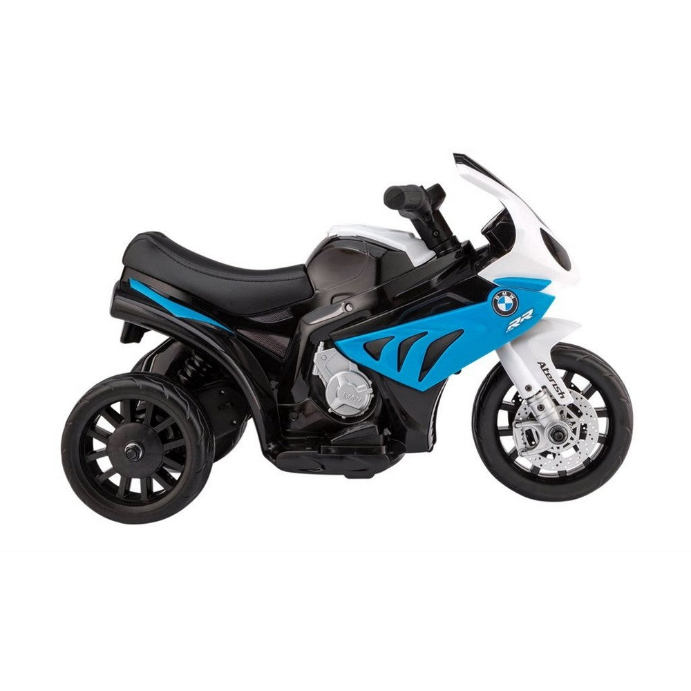 BMW S1000 motorcykel 6V med lædersæde blå