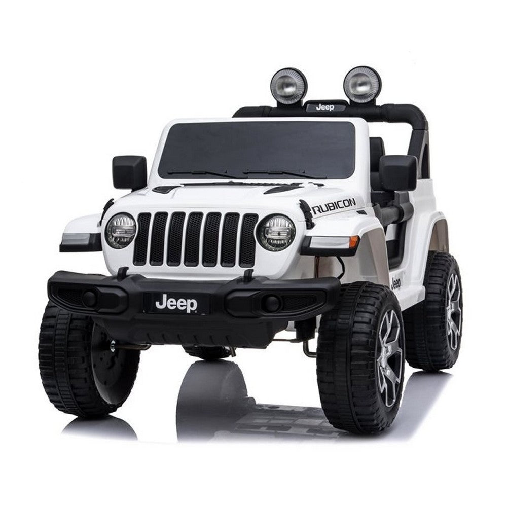 Jeep Wrangler Rubicon elbil til børn 4x4 hvid