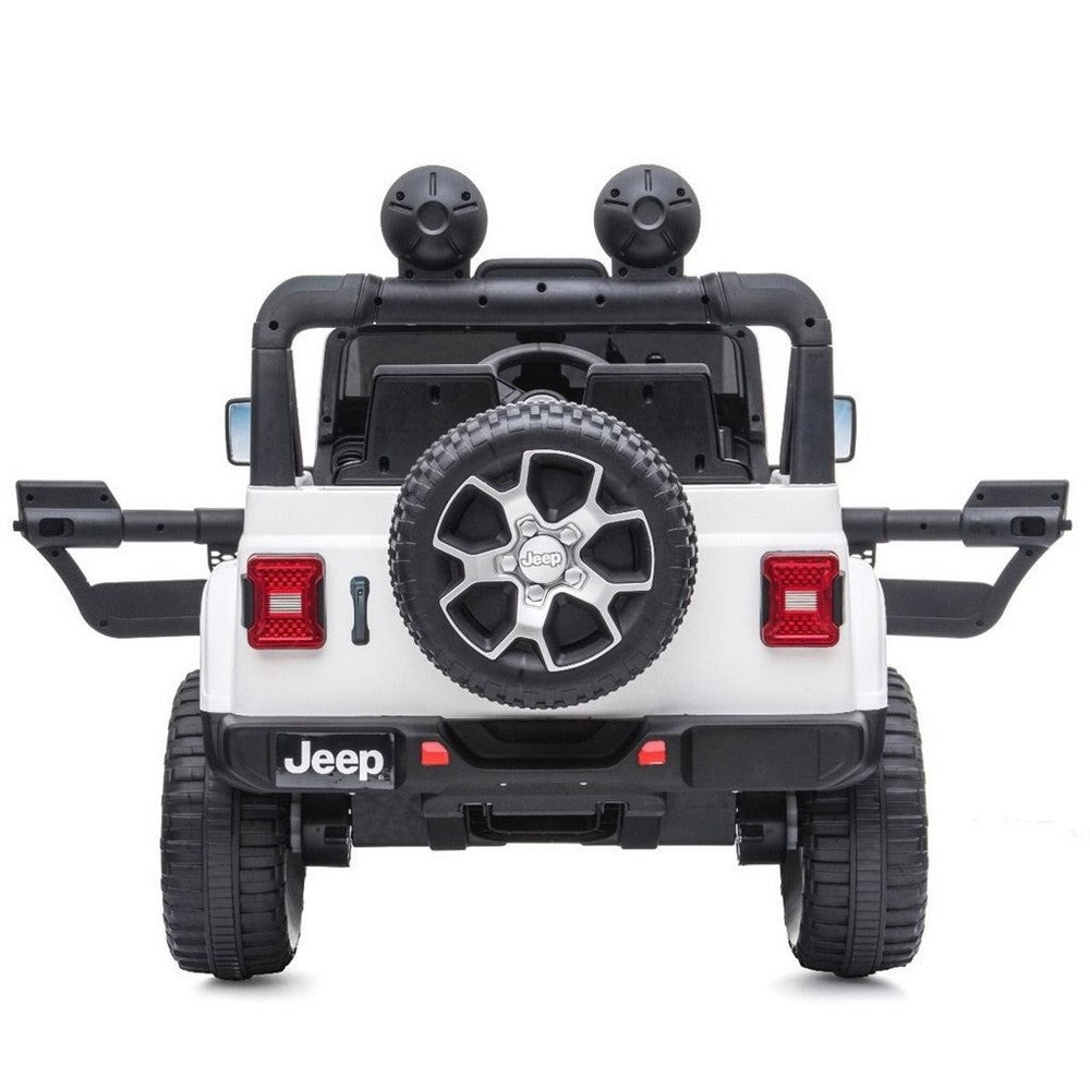 Jeep Wrangler Rubicon elbil til børn 4x4 hvid