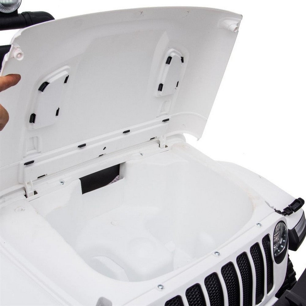 Jeep Wrangler Rubicon elbil til børn 4x4 hvid